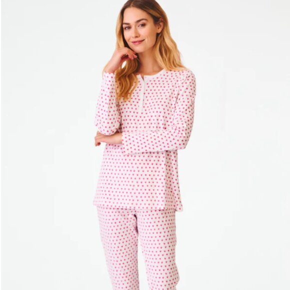 Roller Rabbit Pink Hearts PJs New with Tags in Poly - Picture 1 of 8
